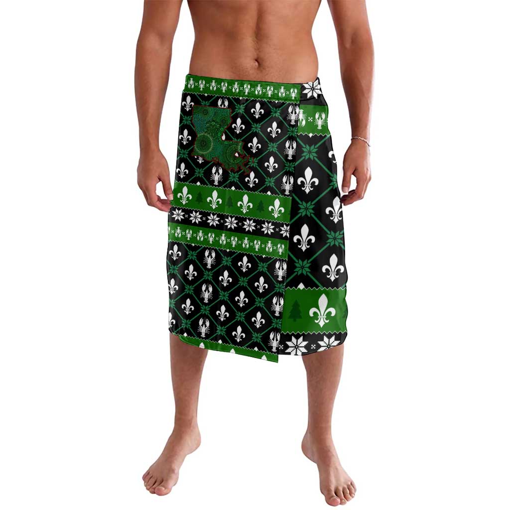 Louisiana USA Symbols Pattern Christmas Lavalava Xmas Holiday Patterns - Wonder Print Shop