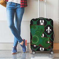 Louisiana USA Symbols Pattern Christmas Luggage Cover Xmas Holiday Patterns - Wonder Print Shop