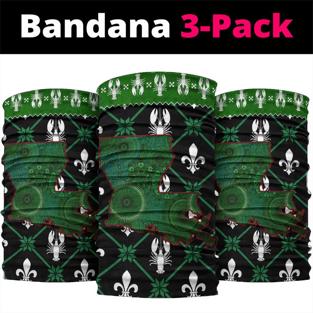 Louisiana USA Symbols Pattern Christmas Neck Gaiter Xmas Holiday Patterns - Wonder Print Shop
