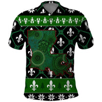 Louisiana USA Symbols Pattern Christmas Polo Shirt Xmas Holiday Patterns - Wonder Print Shop