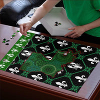 Louisiana USA Symbols Pattern Christmas Puzzle Xmas Holiday Patterns - Wonder Print Shop