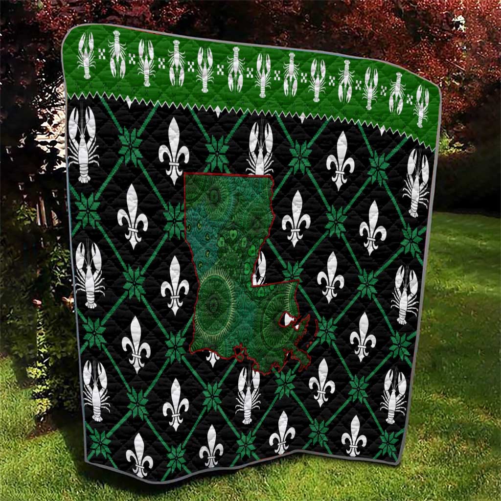 Louisiana USA Symbols Pattern Christmas Quilt Xmas Holiday Patterns - Wonder Print Shop