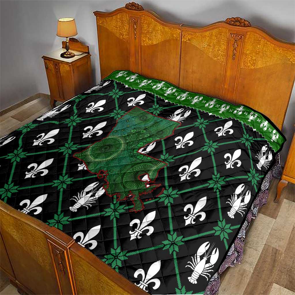 Louisiana USA Symbols Pattern Christmas Quilt Xmas Holiday Patterns - Wonder Print Shop