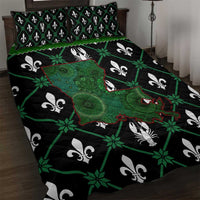 Louisiana USA Symbols Pattern Christmas Quilt Bed Set Xmas Holiday Patterns - Wonder Print Shop