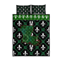 Louisiana USA Symbols Pattern Christmas Quilt Bed Set Xmas Holiday Patterns - Wonder Print Shop