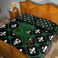 Louisiana USA Symbols Pattern Christmas Quilt Bed Set Xmas Holiday Patterns - Wonder Print Shop