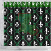 Louisiana USA Symbols Pattern Christmas Shower Curtain Xmas Holiday Patterns - Wonder Print Shop