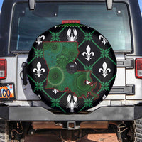 Louisiana USA Symbols Pattern Christmas Spare Tire Cover Xmas Holiday Patterns - Wonder Print Shop