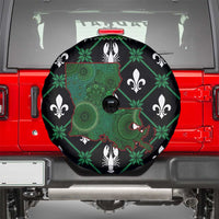 Louisiana USA Symbols Pattern Christmas Spare Tire Cover Xmas Holiday Patterns - Wonder Print Shop
