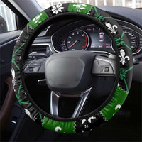 Louisiana USA Symbols Pattern Christmas Steering Wheel Cover Xmas Holiday Patterns - Wonder Print Shop