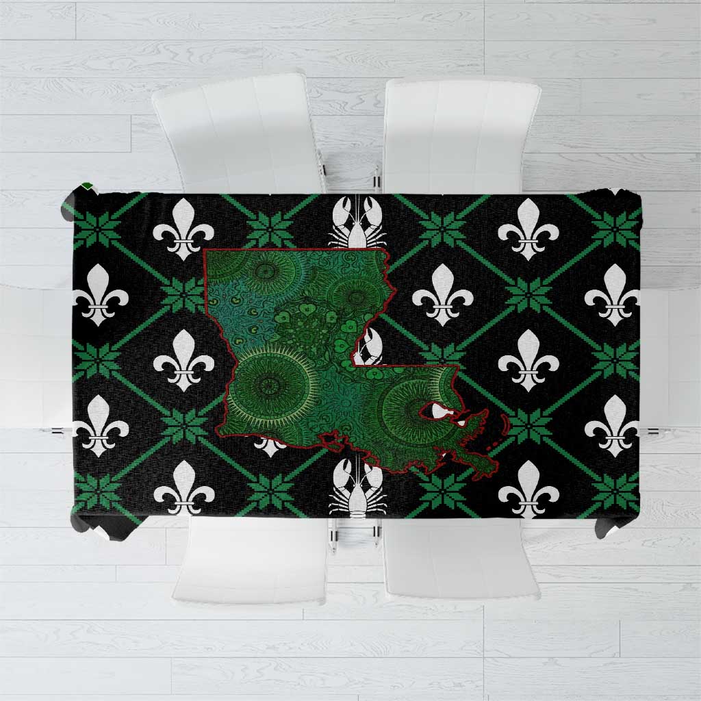 Louisiana USA Symbols Pattern Christmas Tablecloth Xmas Holiday Patterns - Wonder Print Shop