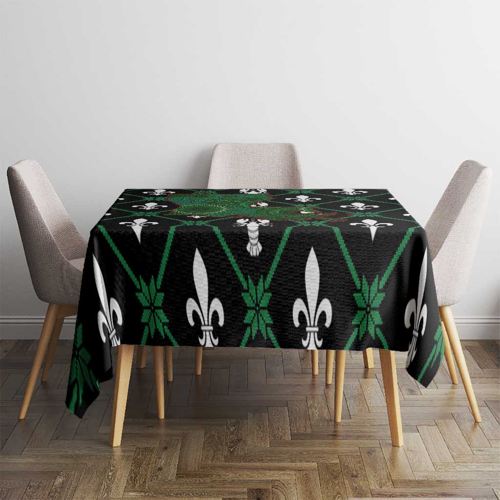Louisiana USA Symbols Pattern Christmas Tablecloth Xmas Holiday Patterns - Wonder Print Shop
