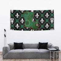 Louisiana USA Symbols Pattern Christmas Tapestry Xmas Holiday Patterns - Wonder Print Shop