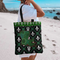 Louisiana USA Symbols Pattern Christmas Tote Bag Xmas Holiday Patterns - Wonder Print Shop
