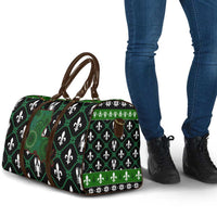Louisiana USA Symbols Pattern Christmas Travel Bag Xmas Holiday Patterns - Wonder Print Shop