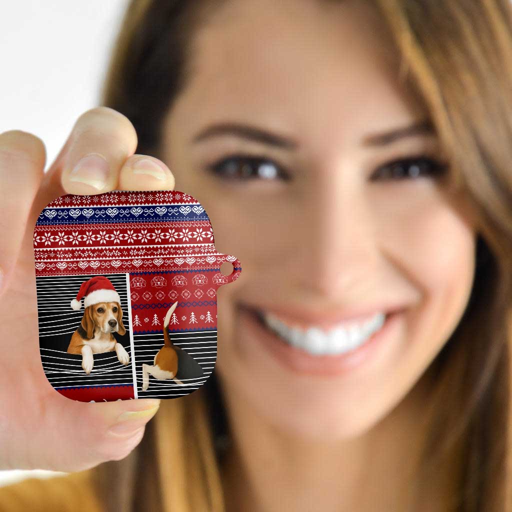 Lovely Beagle Christmas AirPods Case Xmas Holiday Patterns - Wonder Print Shop