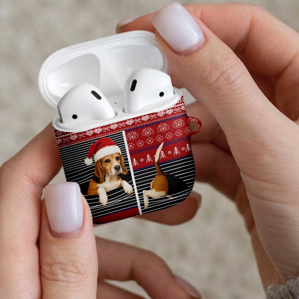 Lovely Beagle Christmas AirPods Case Xmas Holiday Patterns - Wonder Print Shop