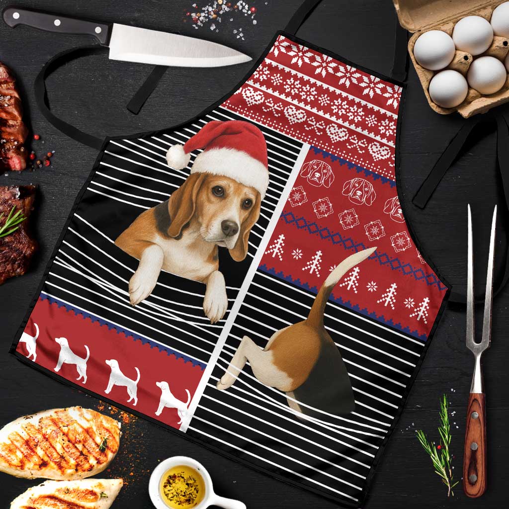 Lovely Beagle Christmas Apron Xmas Holiday Patterns - Wonder Print Shop