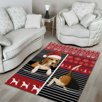 Lovely Beagle Christmas Area Rug Xmas Holiday Patterns - Wonder Print Shop