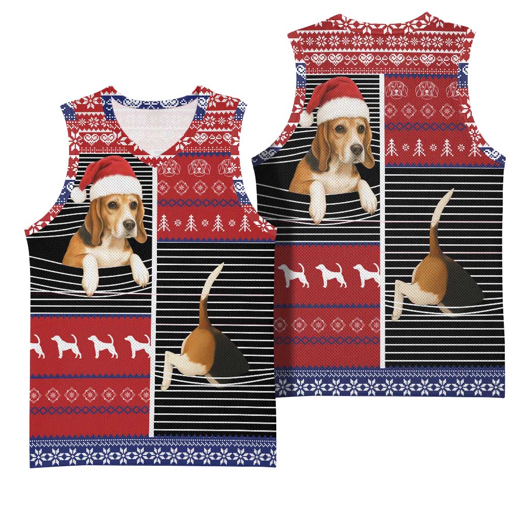 Lovely Beagle Christmas Basketball Jersey Xmas Holiday Patterns - Wonder Print Shop