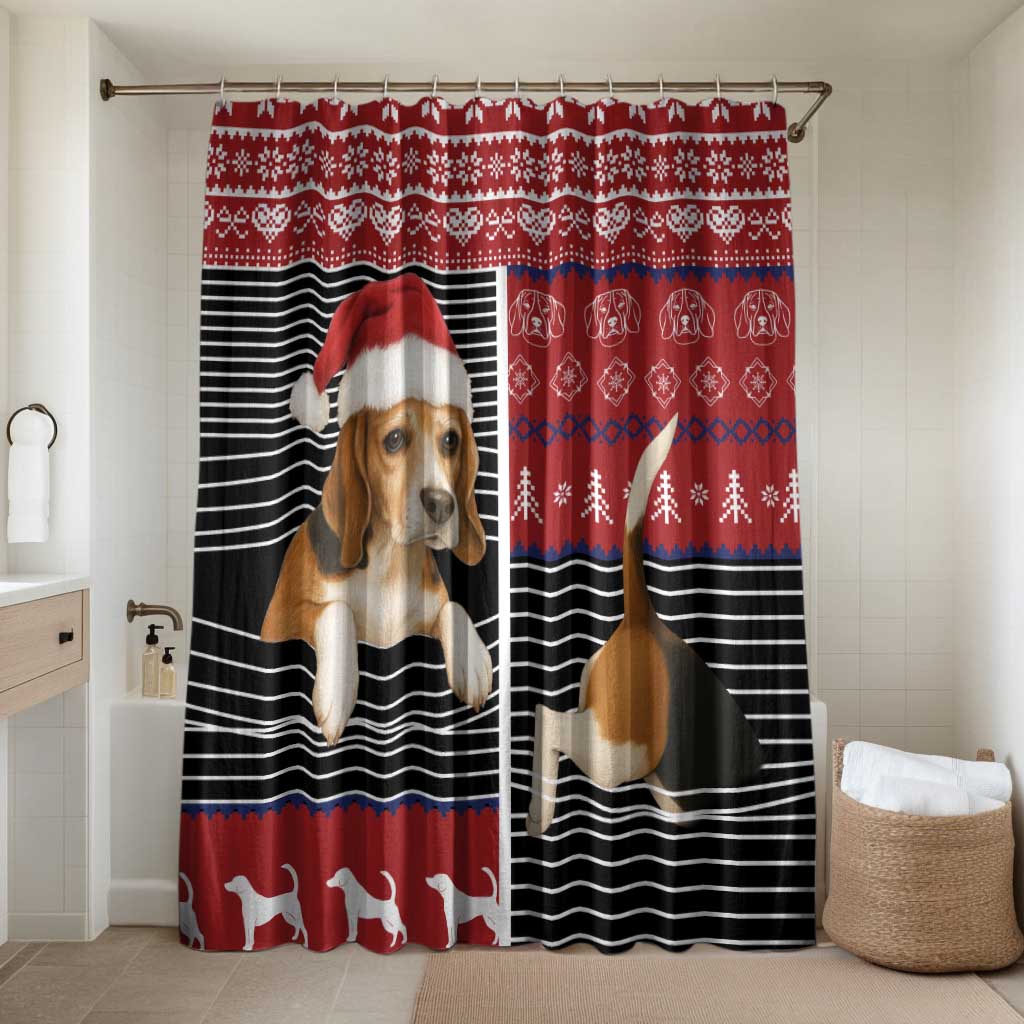 Lovely Beagle Christmas Bathroom Set Xmas Holiday Patterns - Wonder Print Shop