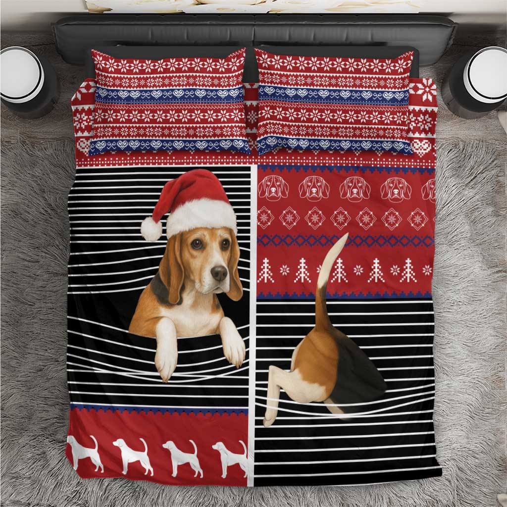 Lovely Beagle Christmas Bedding Set Xmas Holiday Patterns - Wonder Print Shop