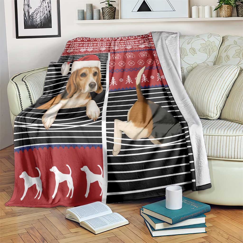 Lovely Beagle Christmas Blanket Xmas Holiday Patterns - Wonder Print Shop