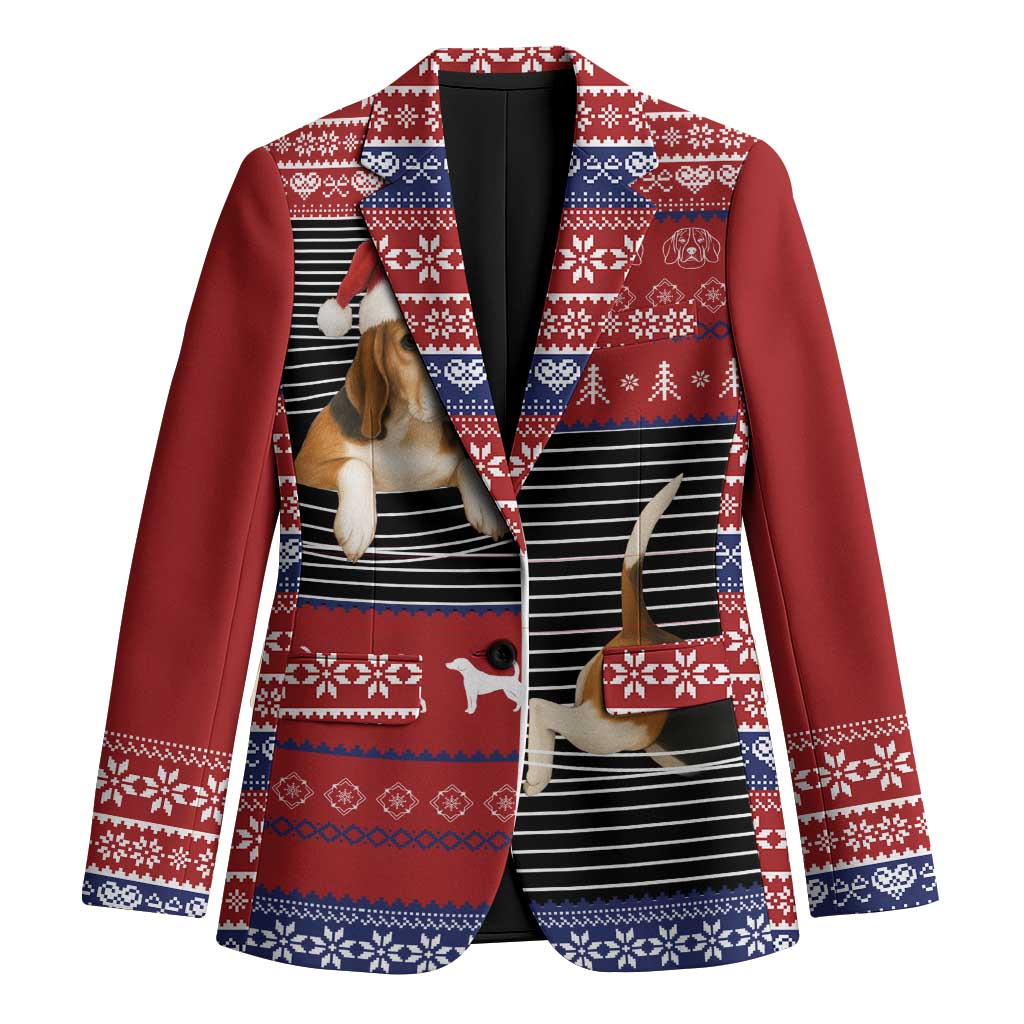 Lovely Beagle Christmas Blazer Xmas Holiday Patterns - Wonder Print Shop