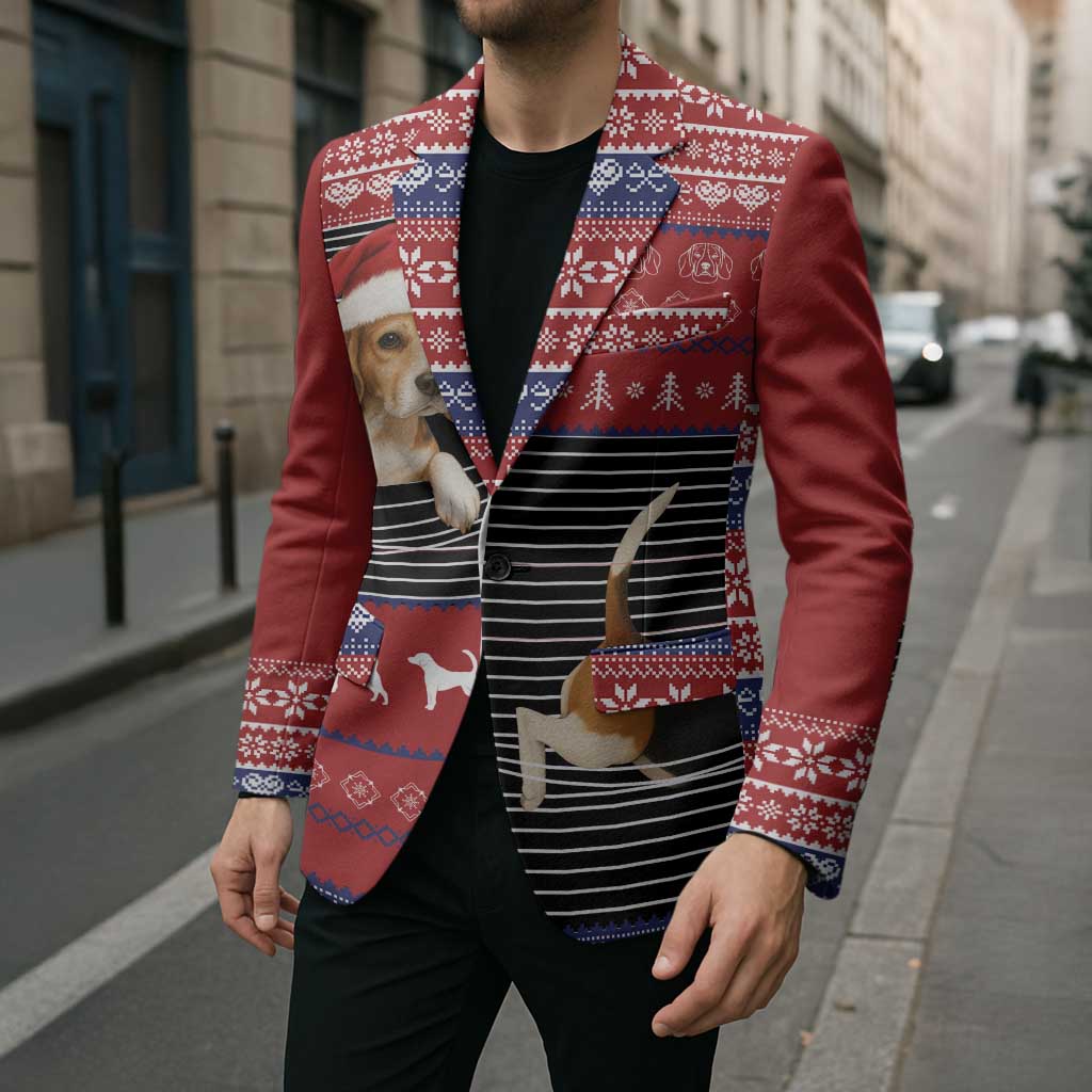 Lovely Beagle Christmas Blazer Xmas Holiday Patterns - Wonder Print Shop