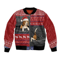 Lovely Beagle Christmas Bomber Jacket Xmas Holiday Patterns - Wonder Print Shop