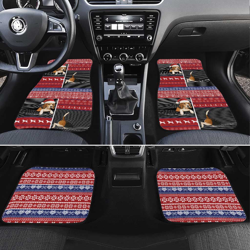Lovely Beagle Christmas Car Mats Xmas Holiday Patterns - Wonder Print Shop