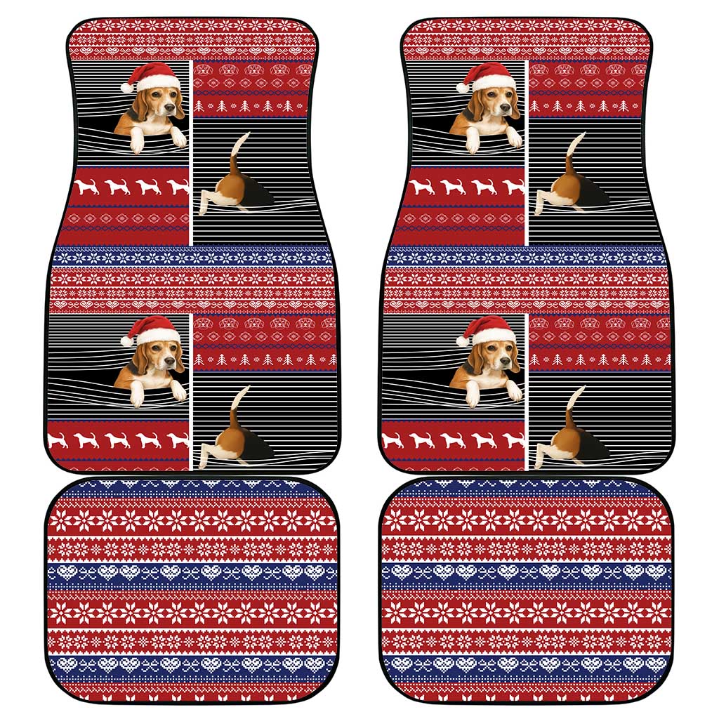 Lovely Beagle Christmas Car Mats Xmas Holiday Patterns - Wonder Print Shop