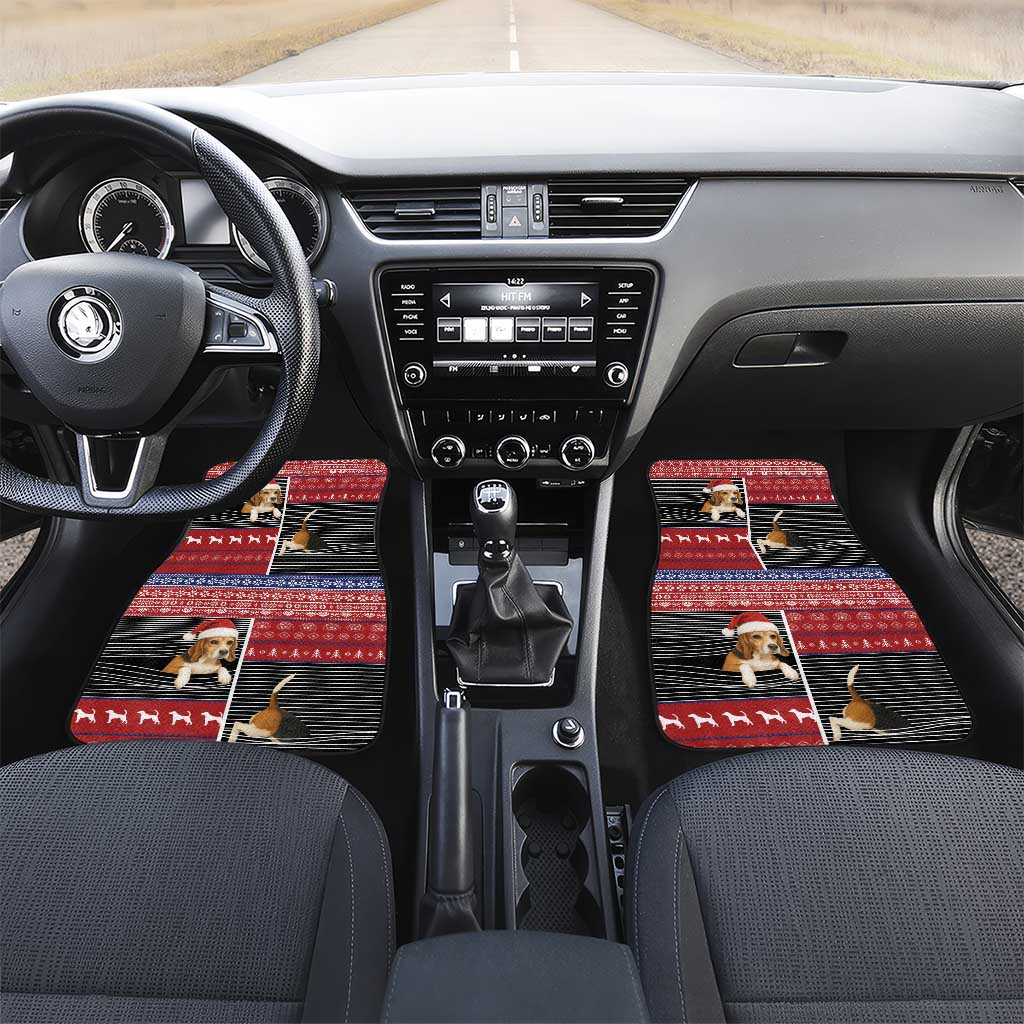 Lovely Beagle Christmas Car Mats Xmas Holiday Patterns - Wonder Print Shop