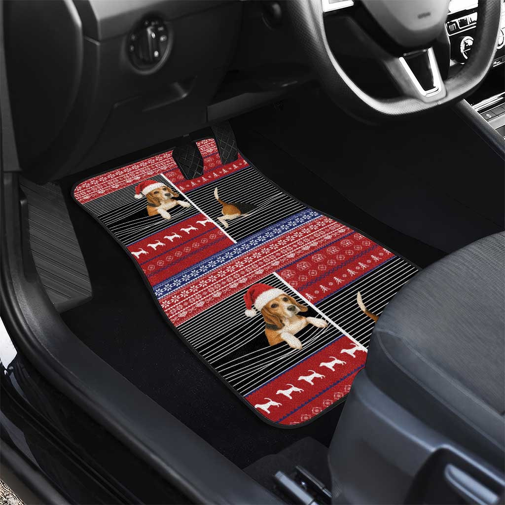 Lovely Beagle Christmas Car Mats Xmas Holiday Patterns - Wonder Print Shop