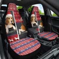 Lovely Beagle Christmas Car Seat Cover Xmas Holiday Patterns - Wonder Print Shop
