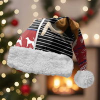 Lovely Beagle Christmas Santa Hat Xmas Holiday Patterns - Wonder Print Shop