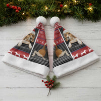Lovely Beagle Christmas Santa Hat Xmas Holiday Patterns - Wonder Print Shop