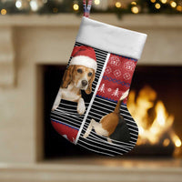 Lovely Beagle Christmas Stocking Xmas Holiday Patterns - Wonder Print Shop