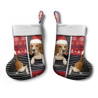 Lovely Beagle Christmas Stocking Xmas Holiday Patterns - Wonder Print Shop