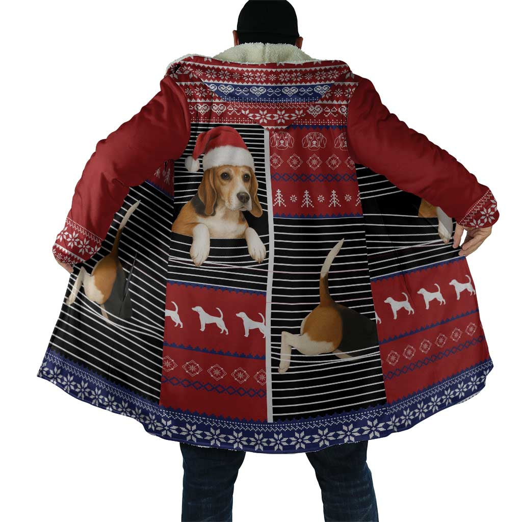 Lovely Beagle Christmas Cloak Xmas Holiday Patterns - Wonder Print Shop