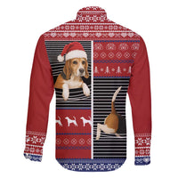 Lovely Beagle Christmas Family Matching Long Sleeve Bodycon Dress and Hawaiian Shirt Xmas Holiday Patterns - Wonder Print Shop