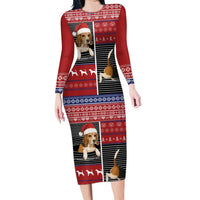 Lovely Beagle Christmas Family Matching Long Sleeve Bodycon Dress and Hawaiian Shirt Xmas Holiday Patterns - Wonder Print Shop