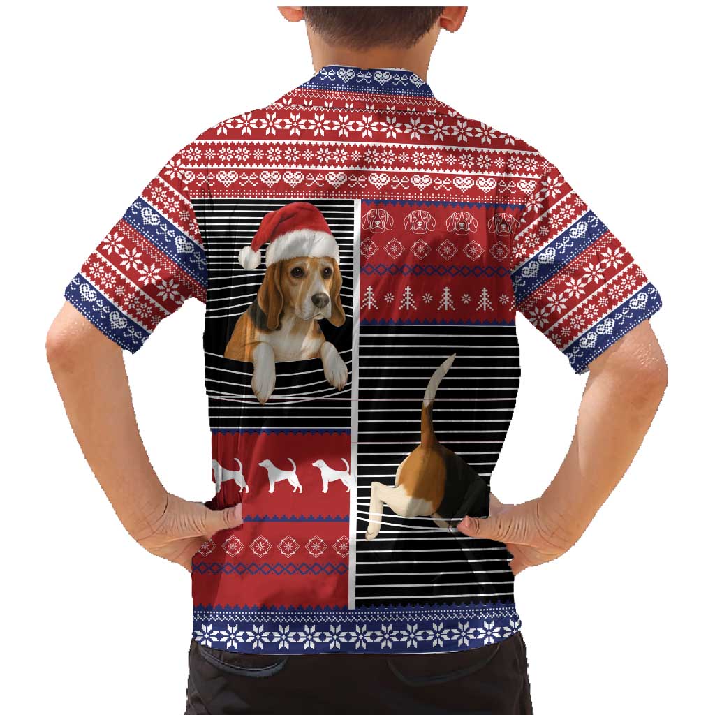 Lovely Beagle Christmas Family Matching Mermaid Dress and Hawaiian Shirt Xmas Holiday Patterns - Wonder Print Shop