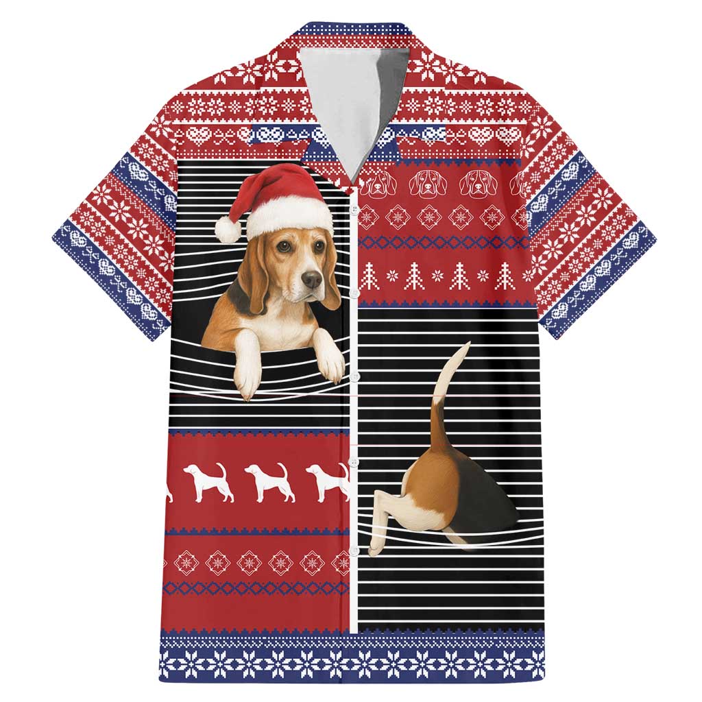 Lovely Beagle Christmas Family Matching Mermaid Dress and Hawaiian Shirt Xmas Holiday Patterns - Wonder Print Shop