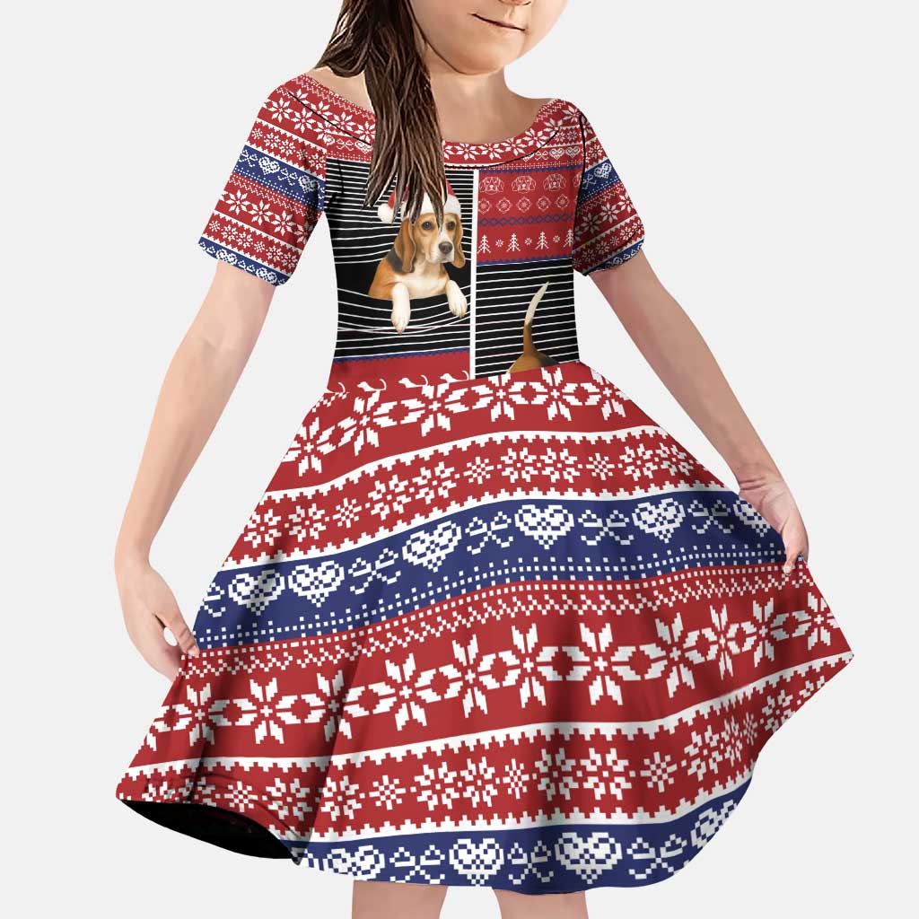 Lovely Beagle Christmas Family Matching Puletasi and Hawaiian Shirt Xmas Holiday Patterns - Wonder Print Shop