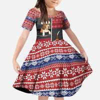 Lovely Beagle Christmas Family Matching Puletasi and Hawaiian Shirt Xmas Holiday Patterns - Wonder Print Shop