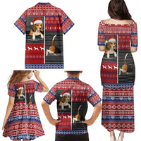 Lovely Beagle Christmas Family Matching Puletasi and Hawaiian Shirt Xmas Holiday Patterns - Wonder Print Shop
