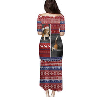 Lovely Beagle Christmas Family Matching Puletasi and Hawaiian Shirt Xmas Holiday Patterns - Wonder Print Shop