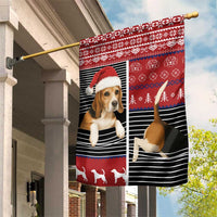 Lovely Beagle Christmas Garden Flag Xmas Holiday Patterns - Wonder Print Shop