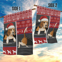 Lovely Beagle Christmas Garden Flag Xmas Holiday Patterns - Wonder Print Shop